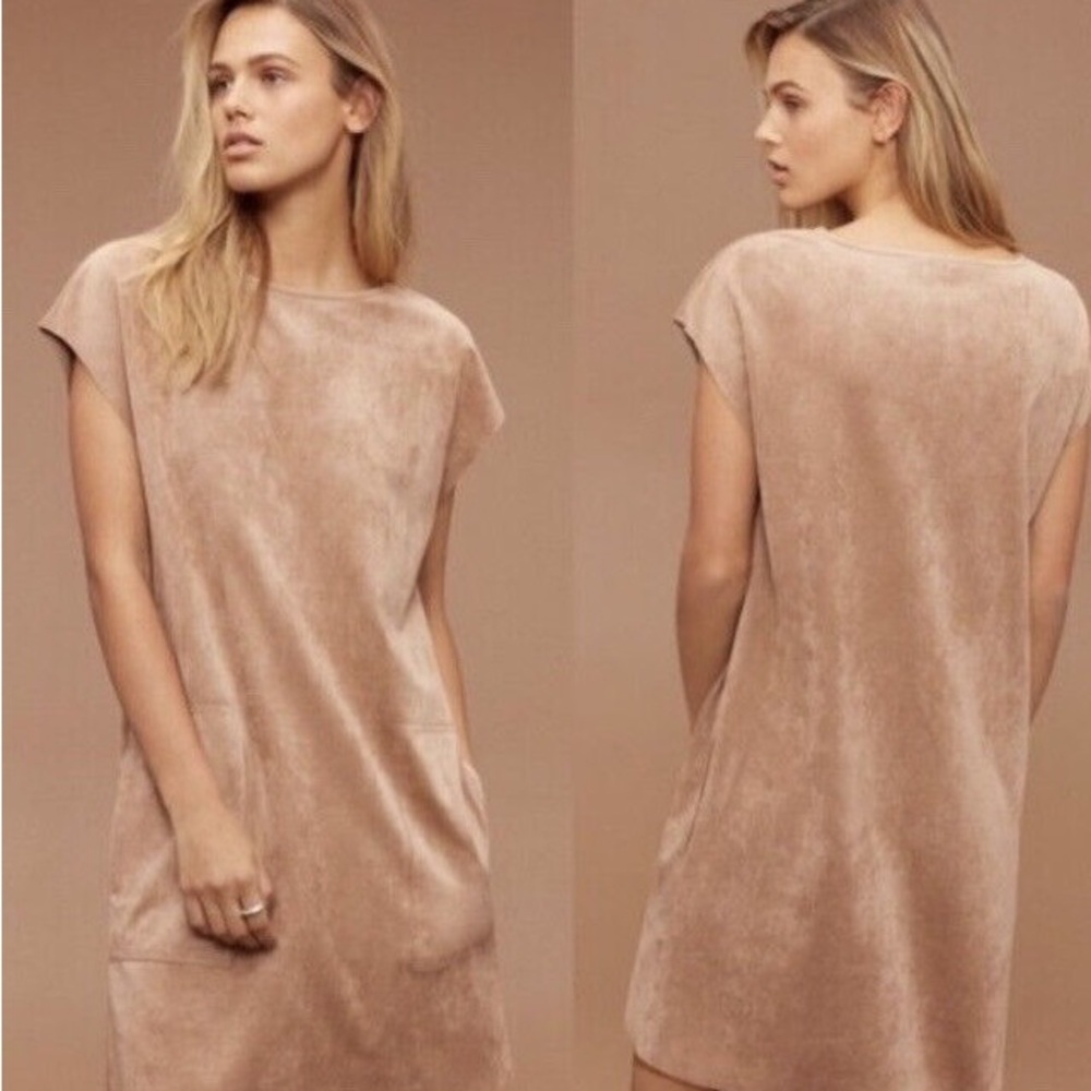 Aritzia Nori Dress Faux Suede Tunic Dress